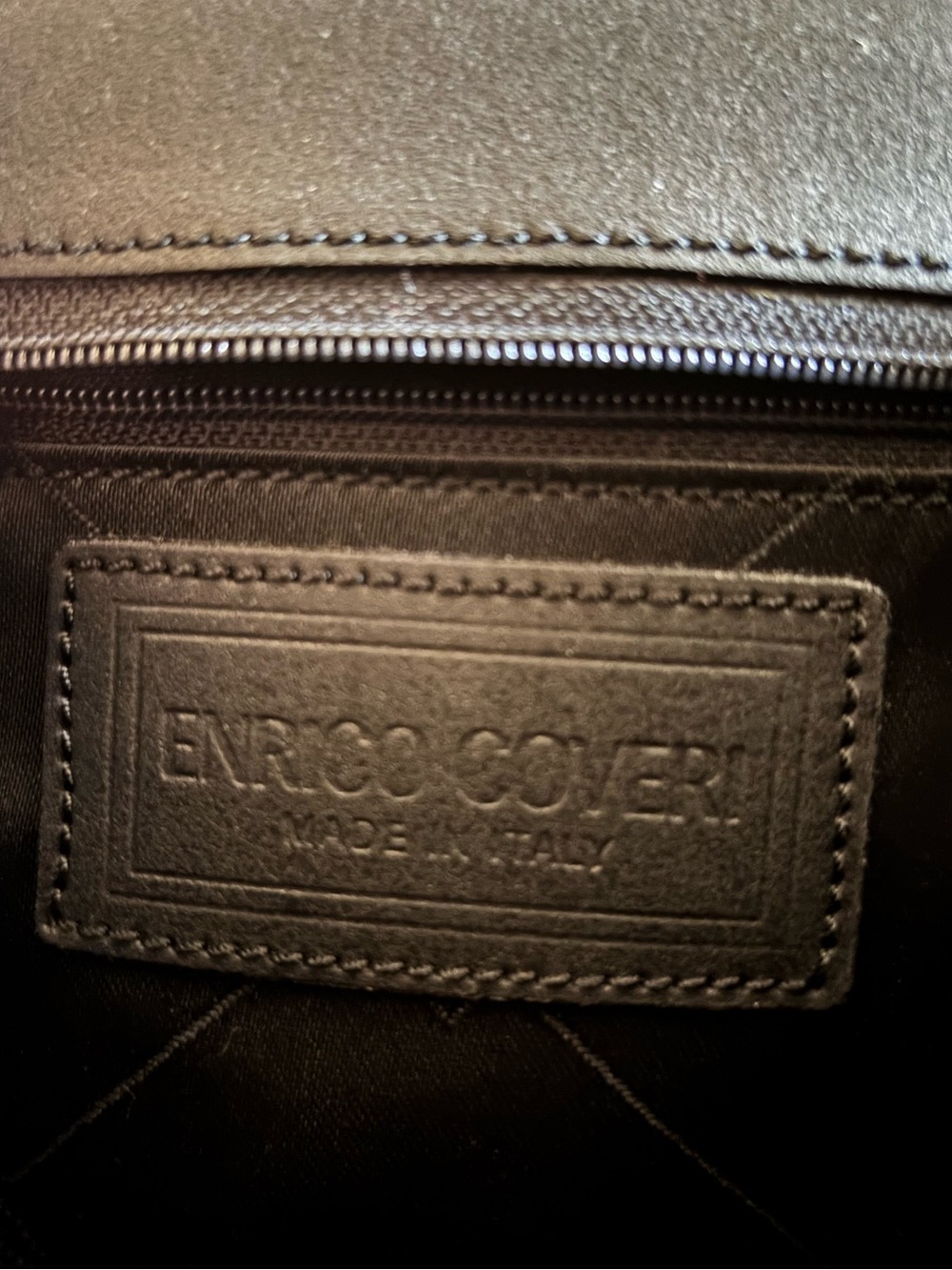 Vintage Enrico Coveri Black Leather Structured Backpack – Made in Italy